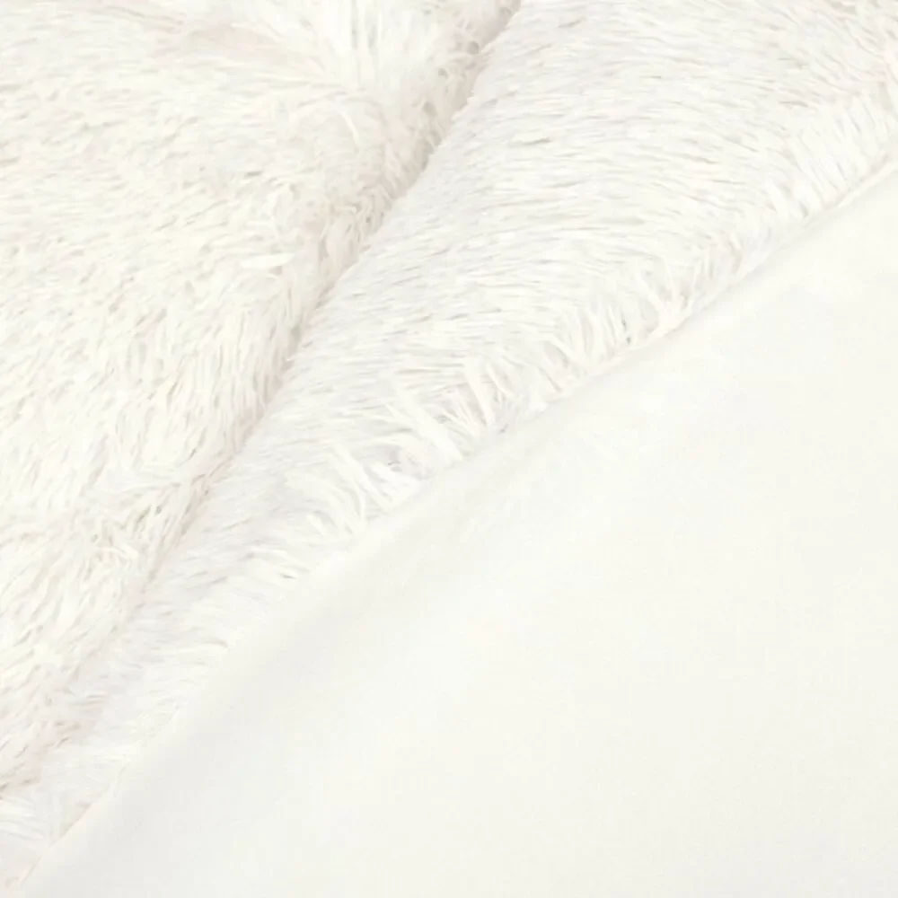 Plush Faux Fur Comforter Set - White